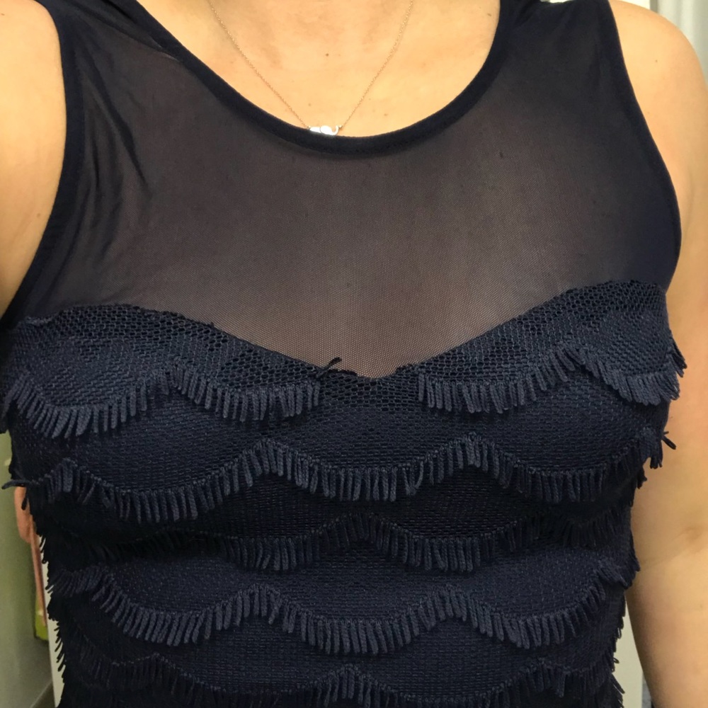 Navy Blue NWT scalloped dress